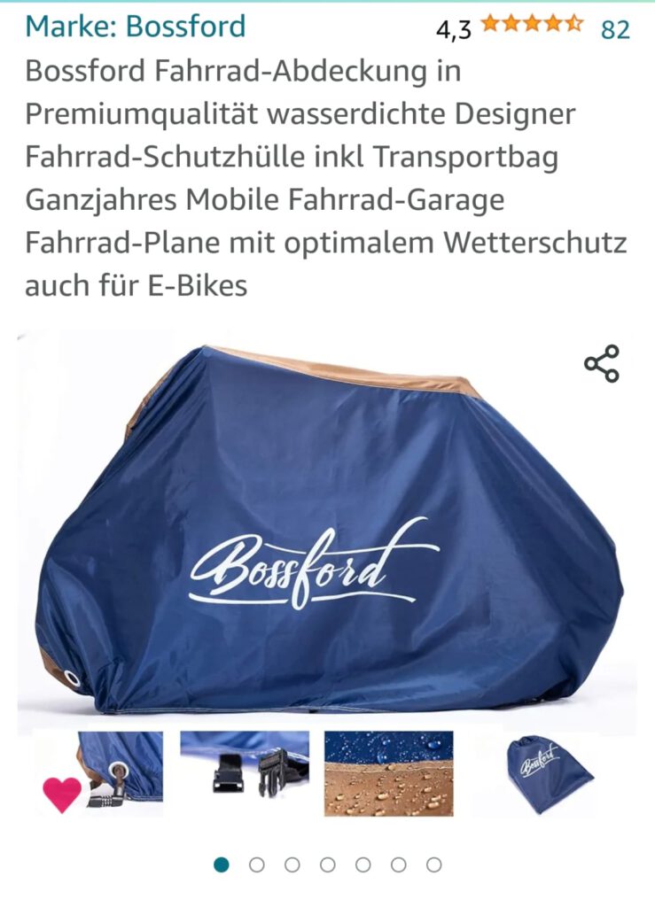 Wasserdichte Designer Fahrradabdeckung in Premiumqualität