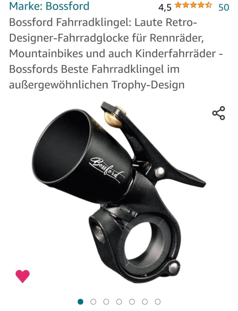 Bossford Fahrradklingel auf Amazon